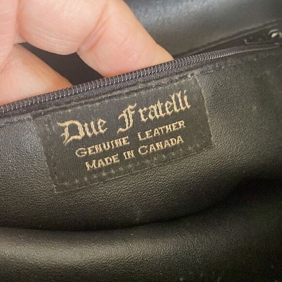 Vintage 1980s Due Fratelli Snakeskin Embossed Leather Dual Handle/ Shoulder Bag - Picture 14 of 15